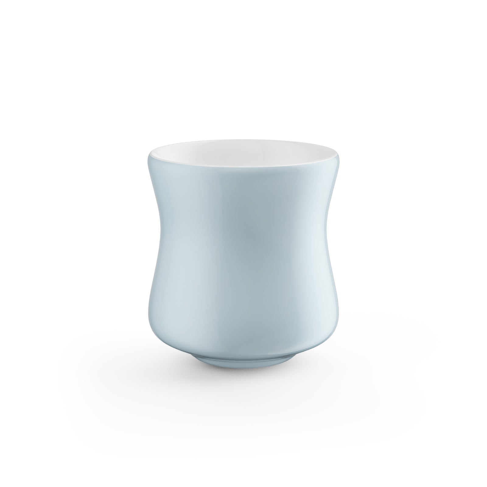MHW Aura Series Ceramic Cup Thick 150ml in Blue, shown with wide flared rim.