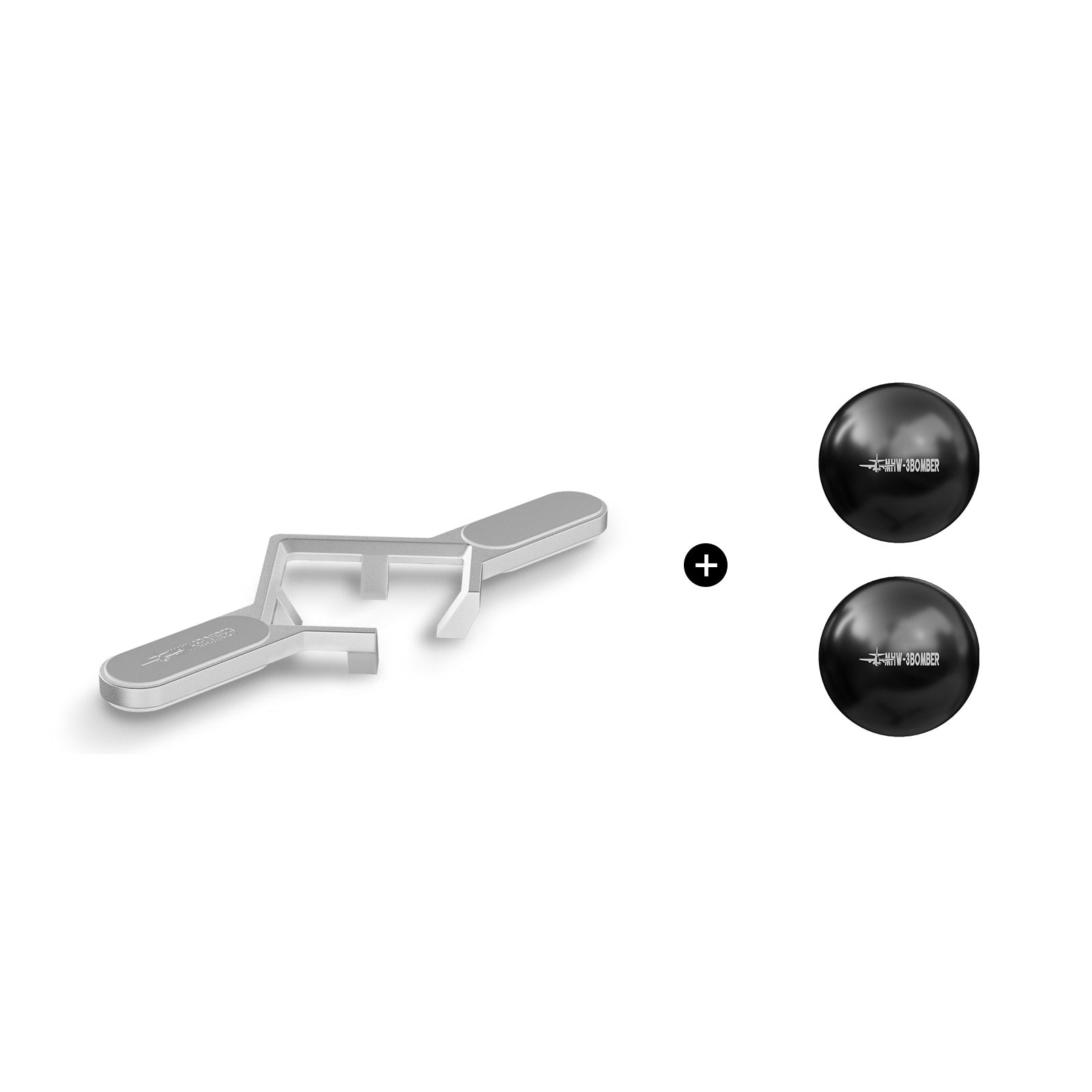 MHW Smooth Espresso Chilling Ball with Stand in Silver, set of 2 with anti-slip stand