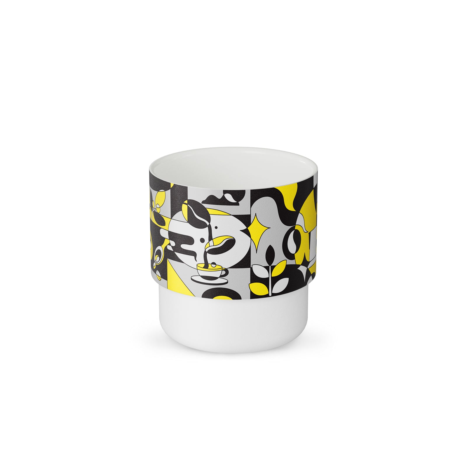 MHW-3Bomber Swirl Cup in black and green for coffee brewing and serving