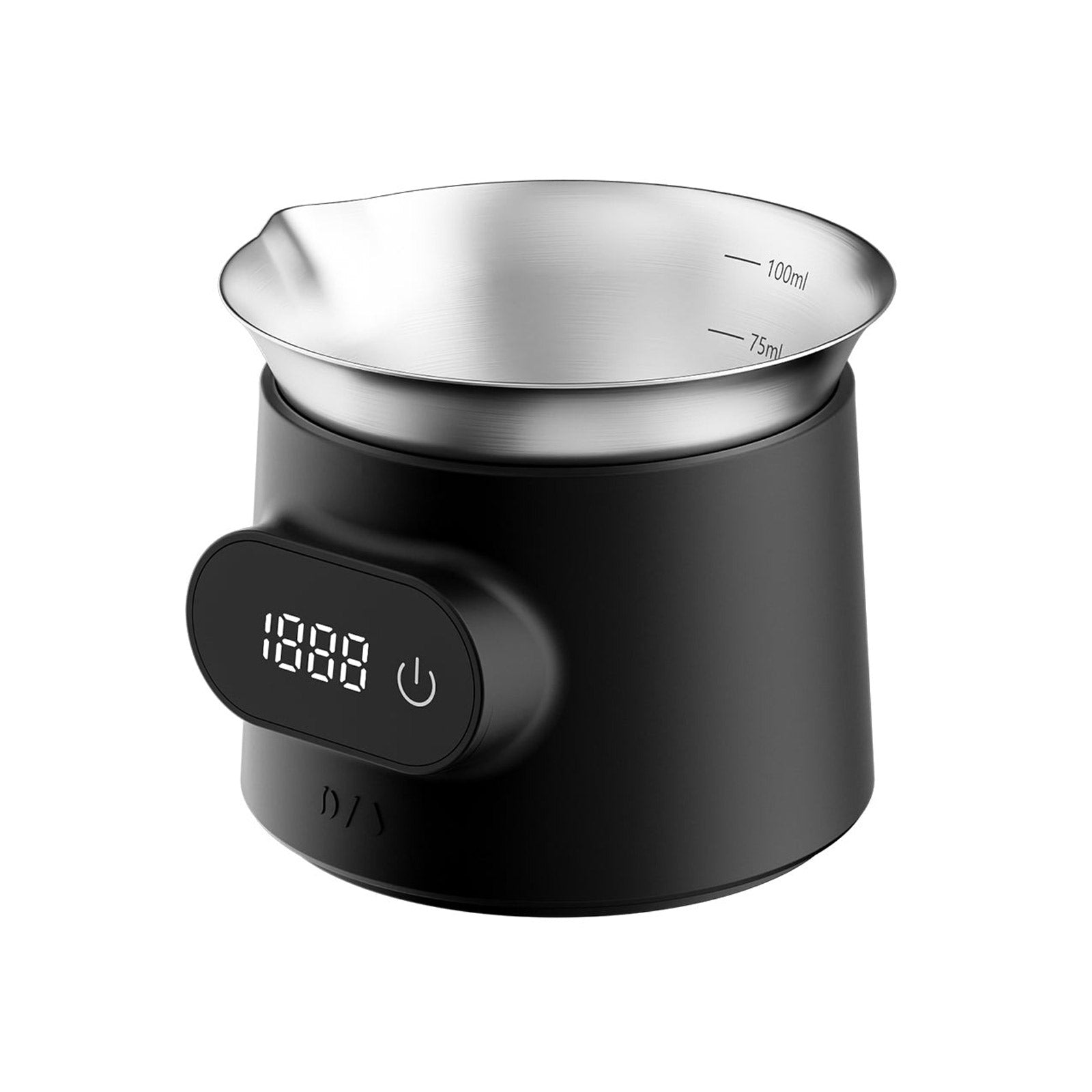 MHW-3BOMBER ESP Coffee Scale in black with stainless steel cup